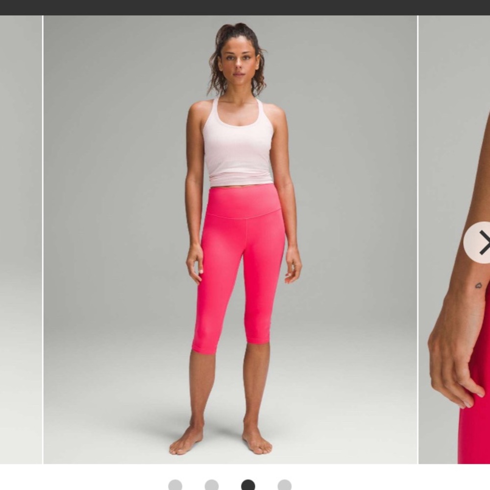 Lululemon Align High-Rise Crop 17" Lip Gloss size 2